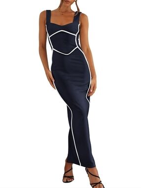 BTFBM Maxi Dress Piping Trim